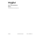 Whirlpool WRS331SDHM07 cover sheet diagram