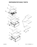Refrigerator shelf parts