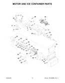 Motor and ice container parts