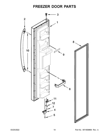 Freezer door parts