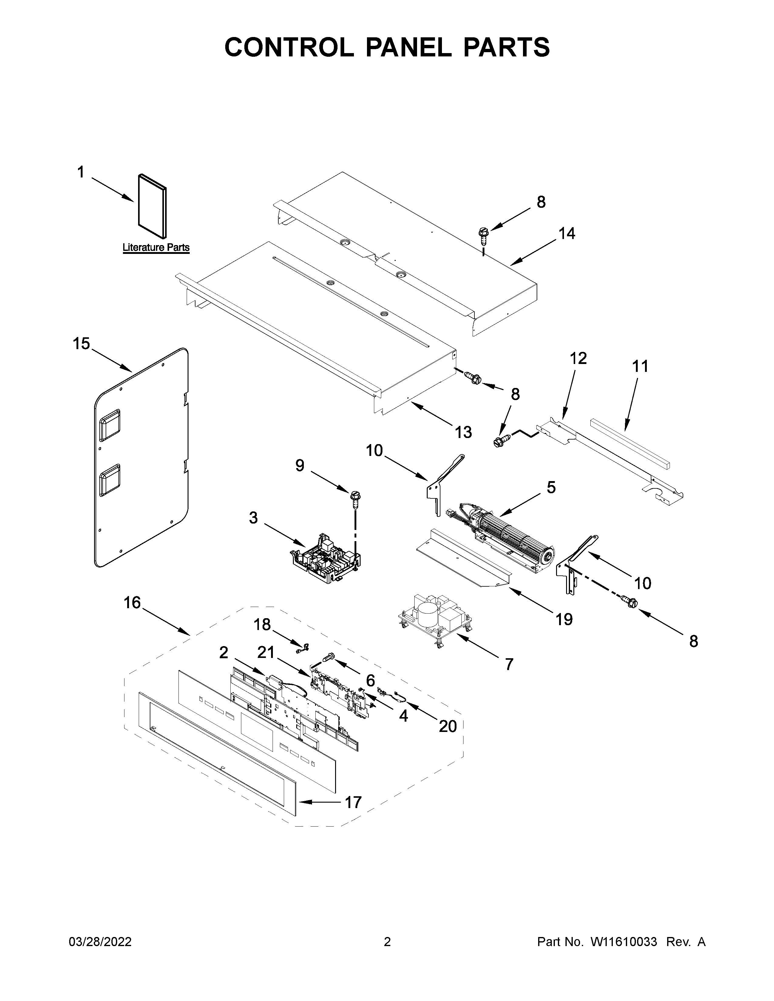 Control panel parts