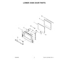 Jenn-Air JJW2827LL00 lower oven door parts diagram