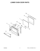 Lower oven door parts