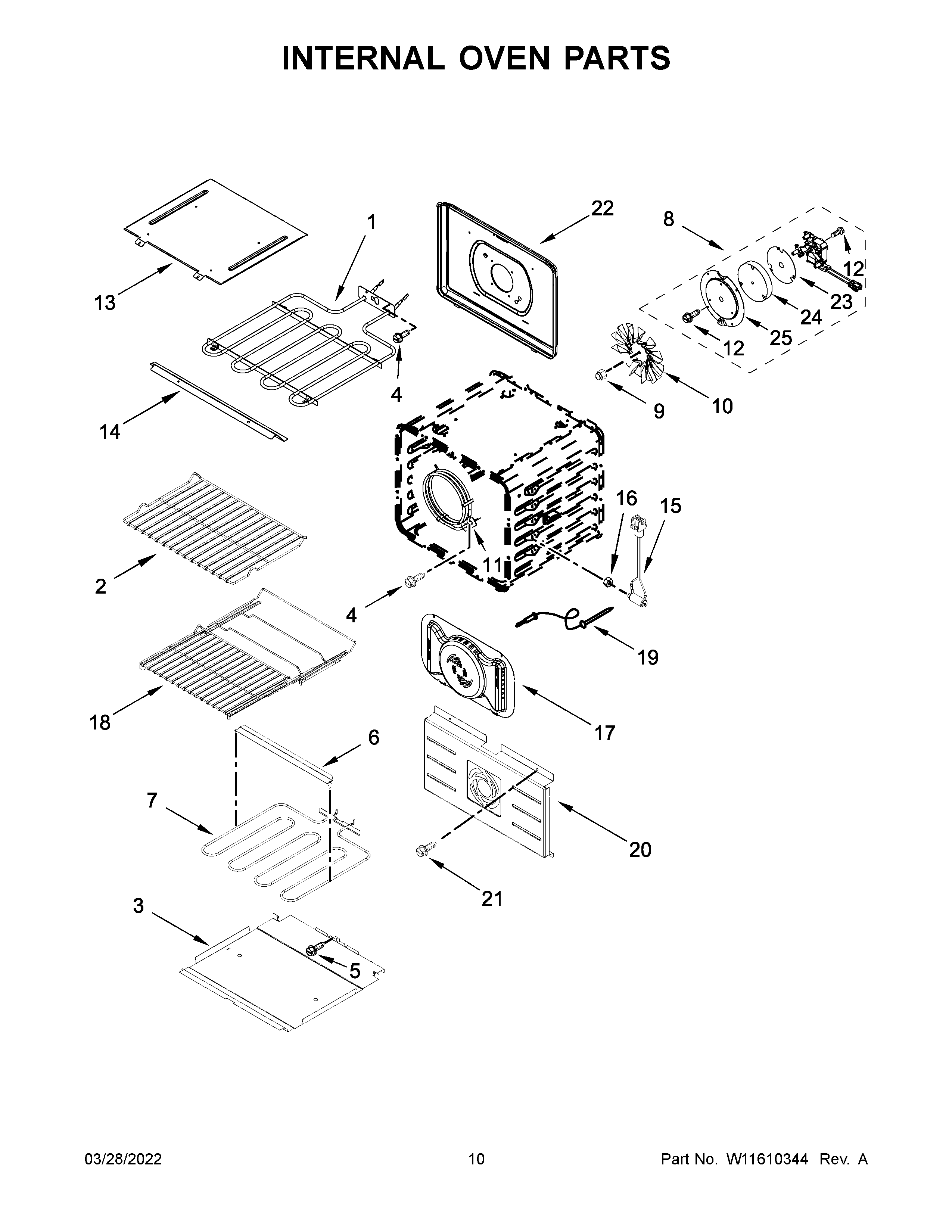 Internal oven parts
