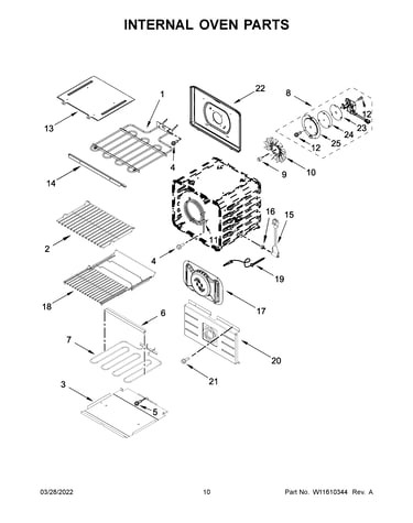 Internal oven parts