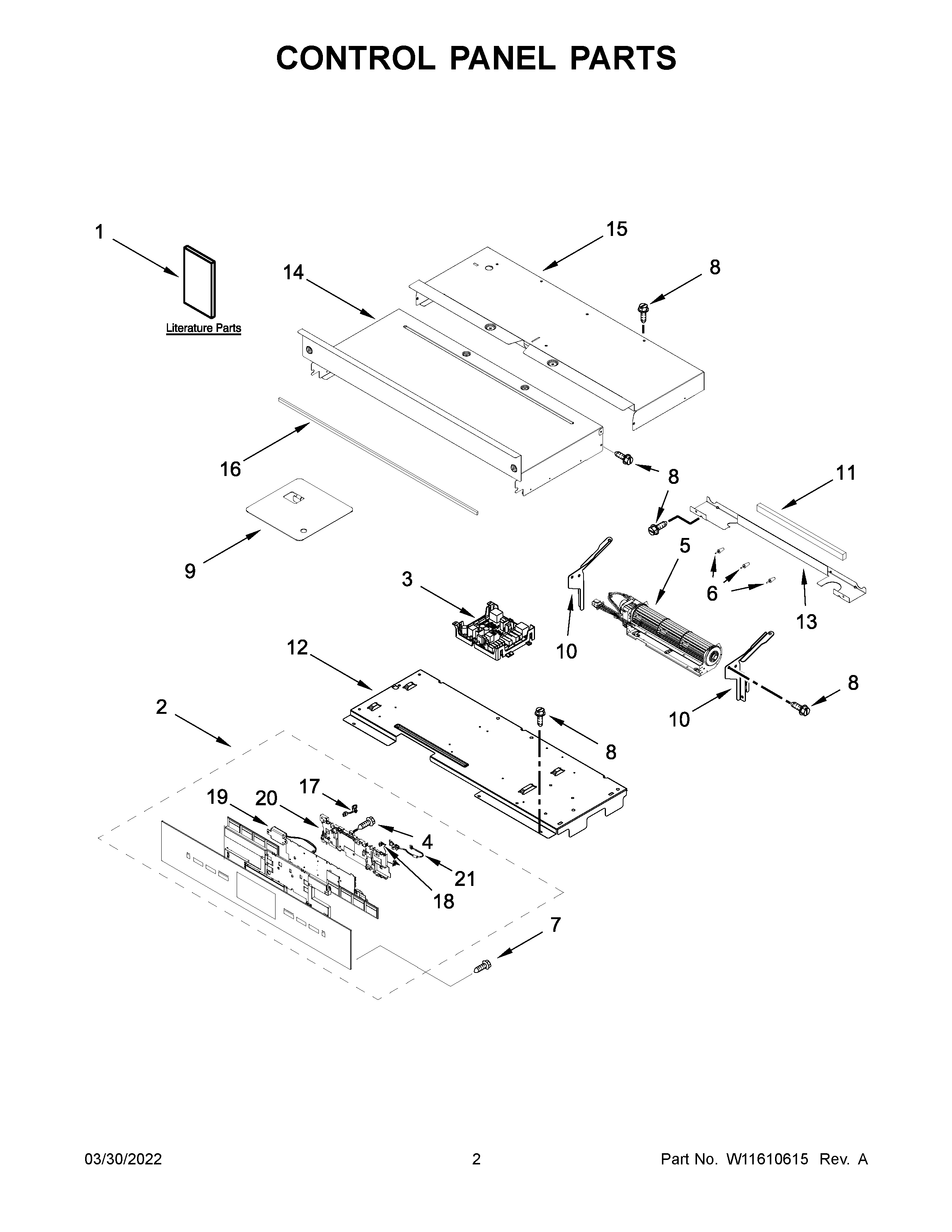 Control panel parts
