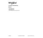 Whirlpool WRT519SZDT09 cover sheet diagram