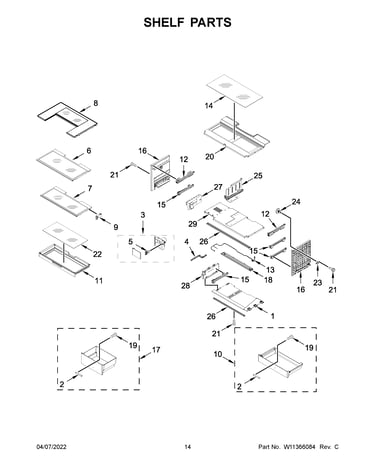 Shelf parts