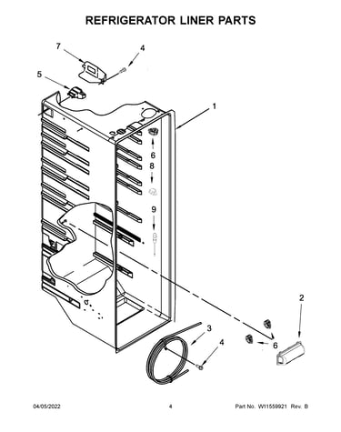 Refrigerator liner parts
