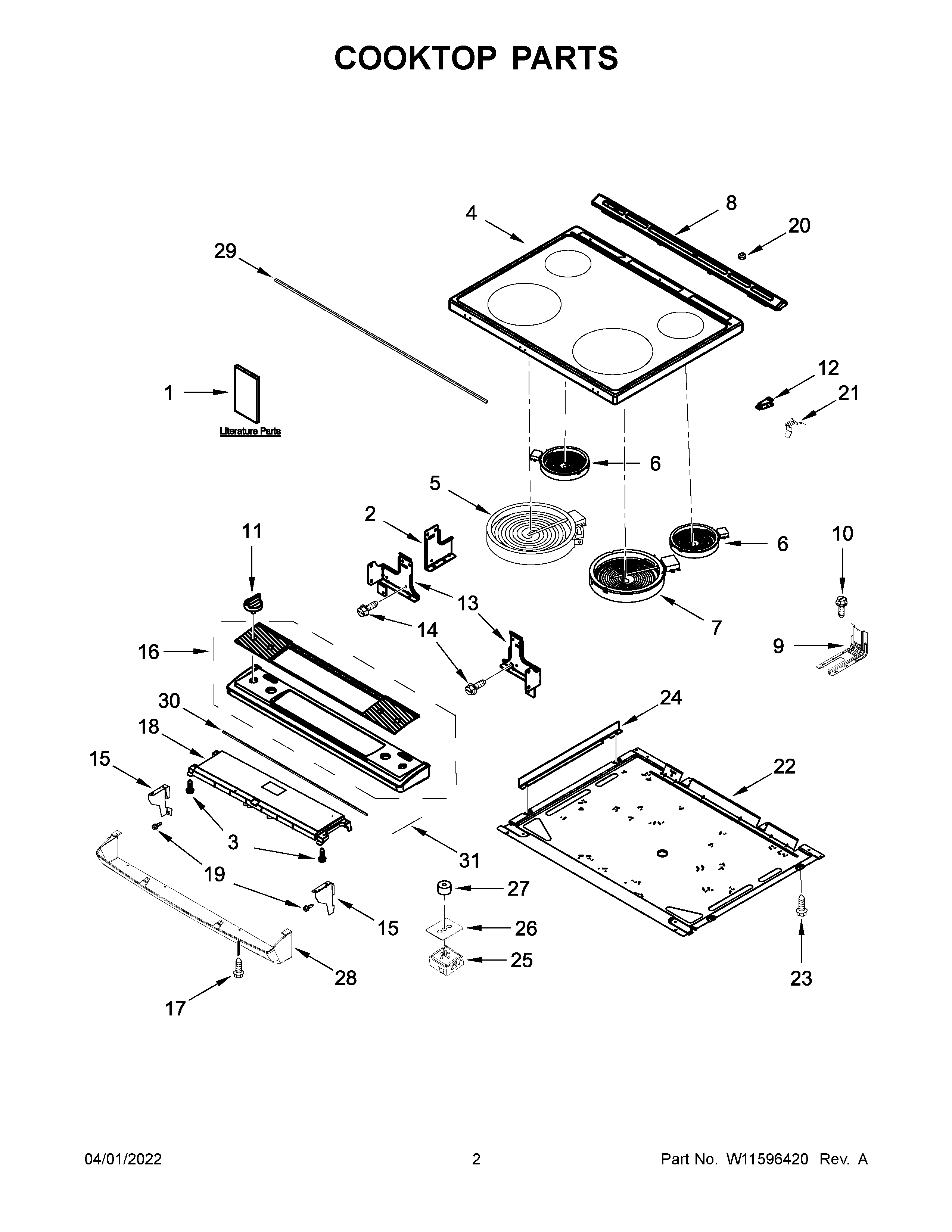 COOKTOP PARTS