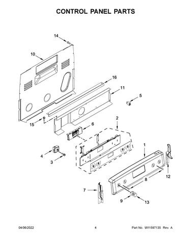 Control panel parts