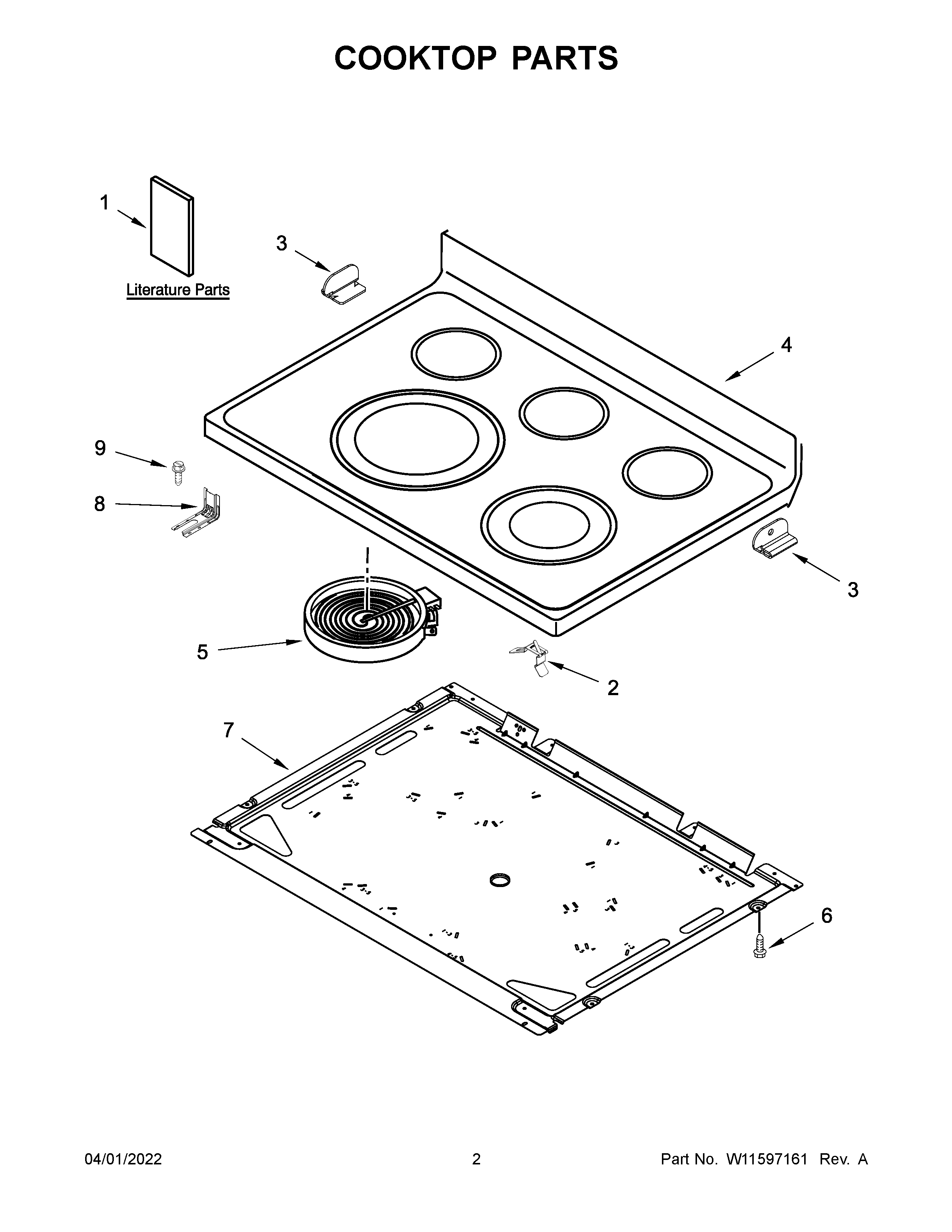 COOKTOP PARTS