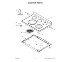 Whirlpool WFE775H0HB4 cooktop parts diagram