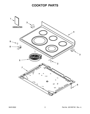 Cooktop parts