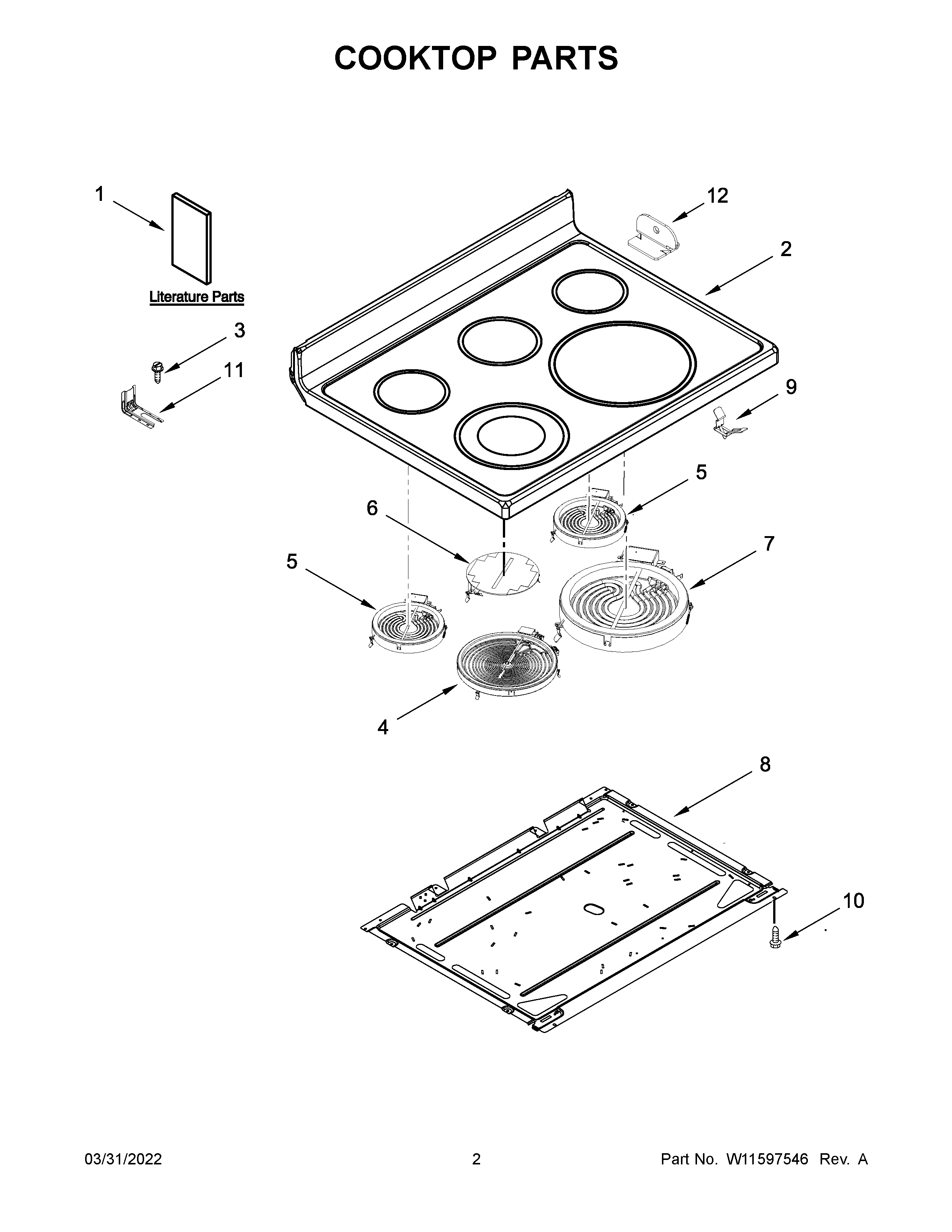 Cooktop parts