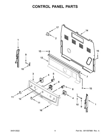 Control panel parts