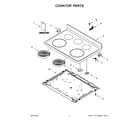 Whirlpool WFE505W0JV3 cooktop parts diagram