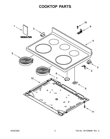 Cooktop parts
