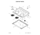 Whirlpool WFE505W0HB5 cooktop parts diagram