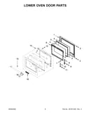 Lower oven door parts
