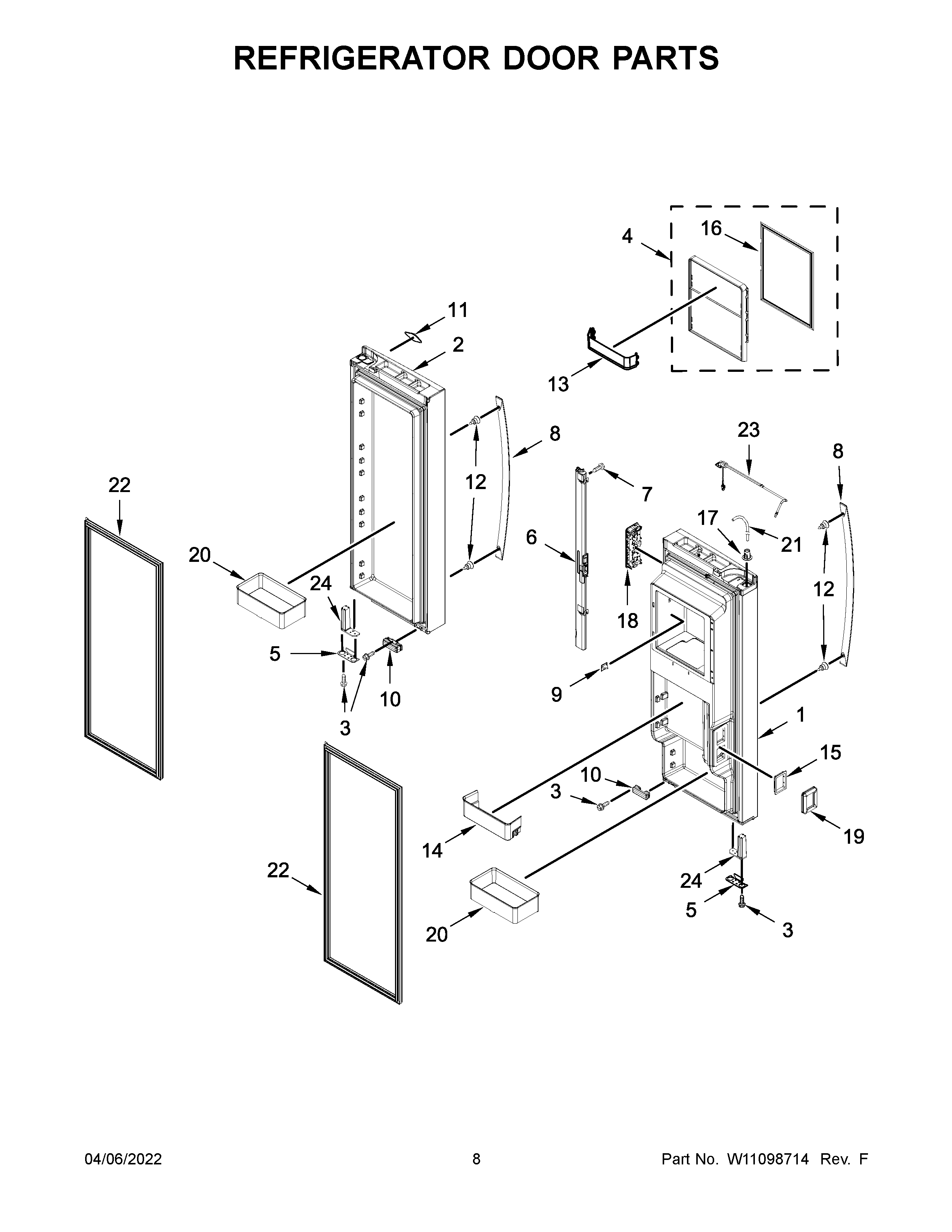 REFRIGERATOR DOOR PARTS