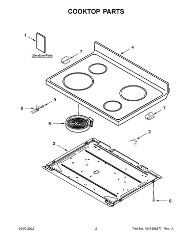 Cooktop parts