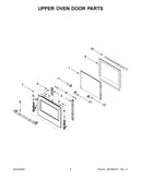 Upper oven door parts