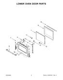 Lower oven door parts