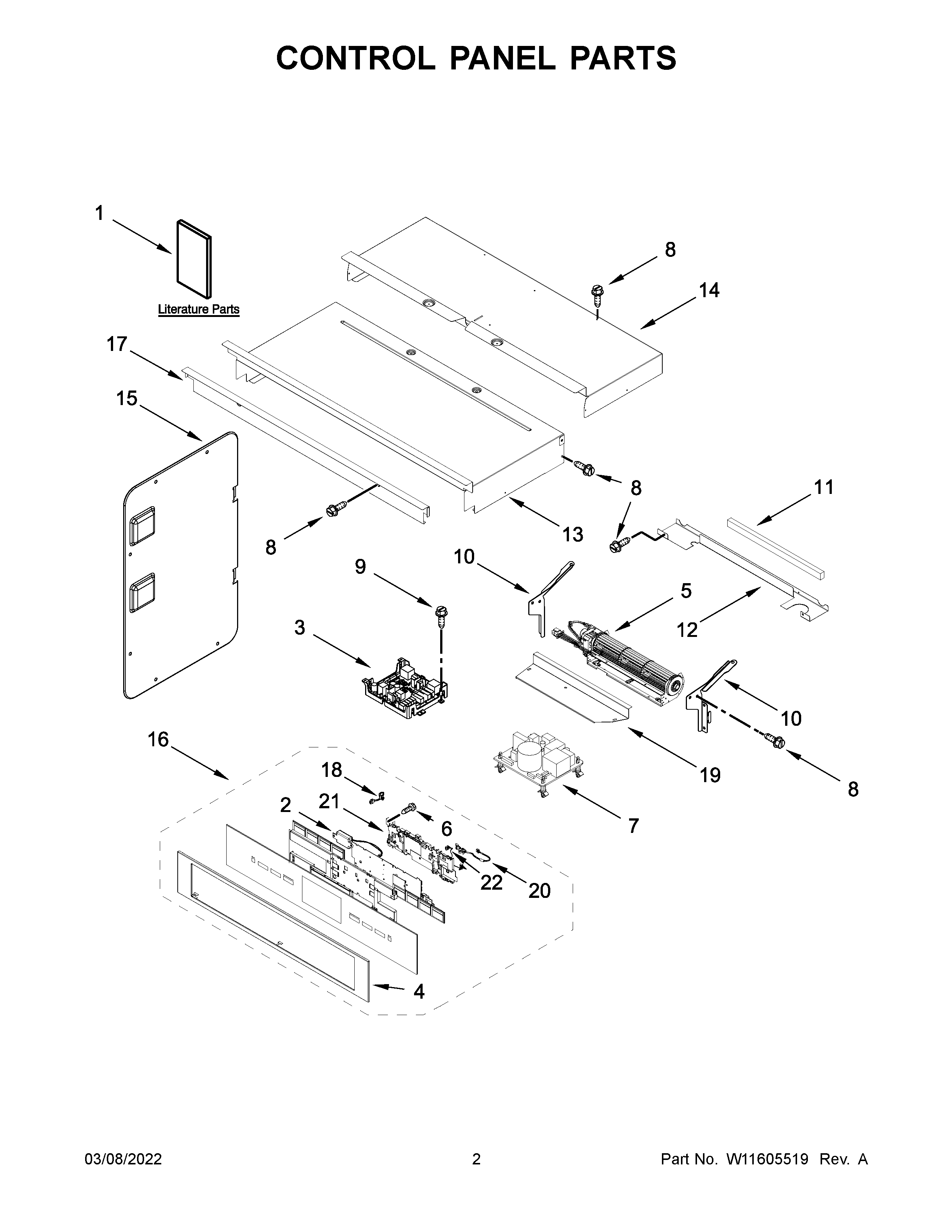 Control panel parts