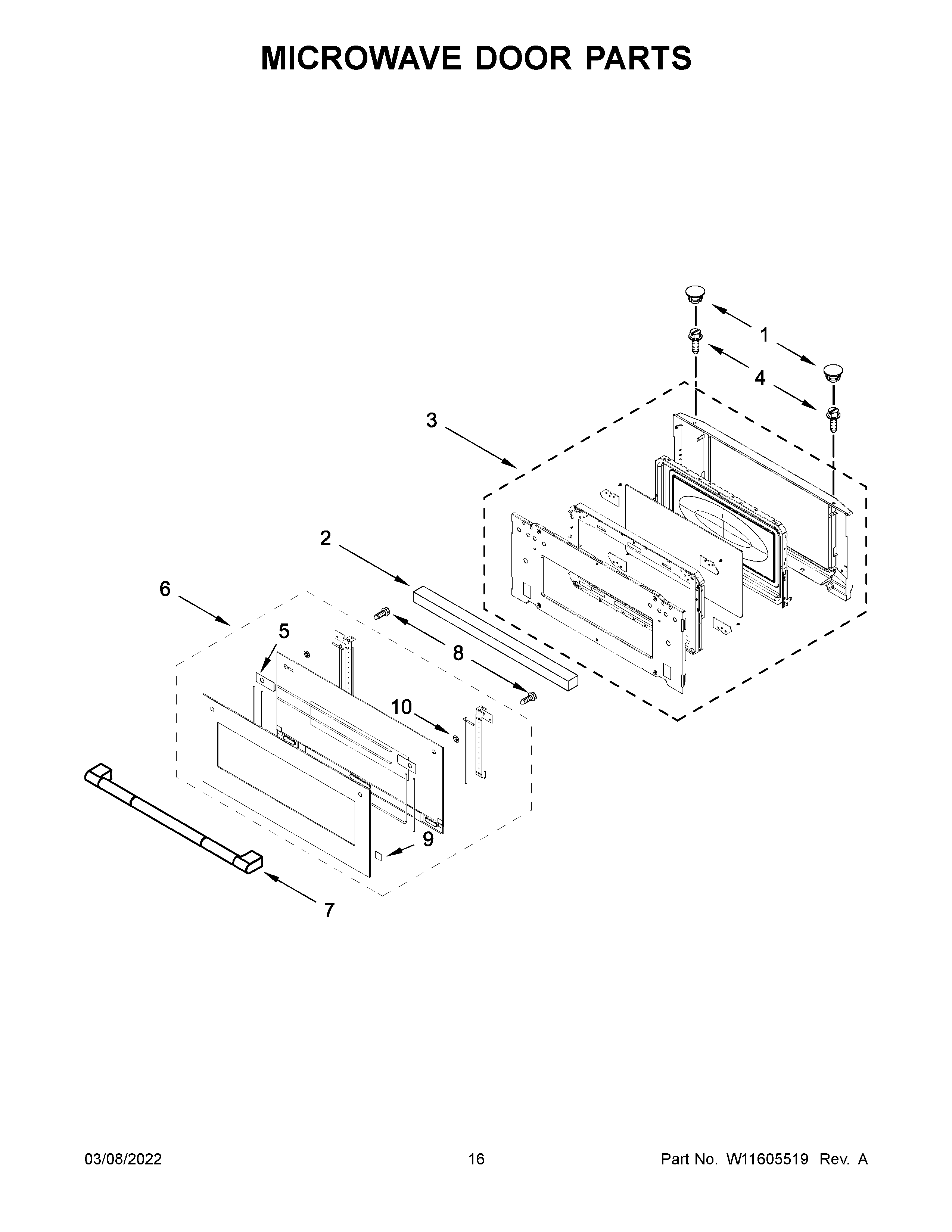 MICROWAVE DOOR PARTS