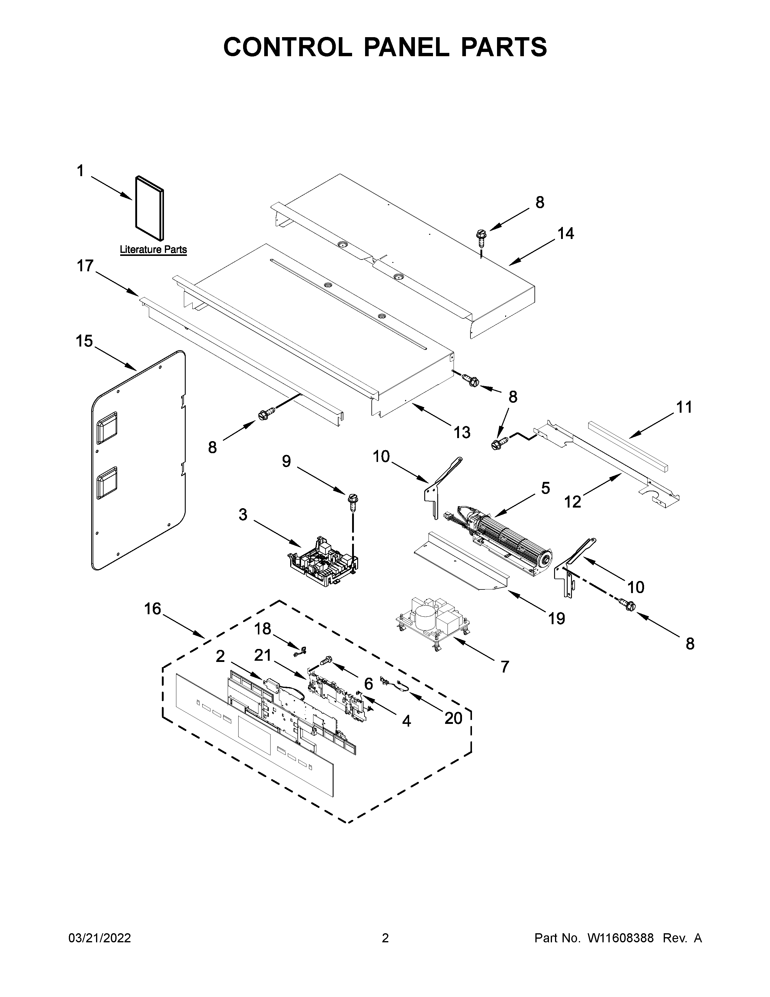 Control panel parts