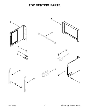 Top venting parts