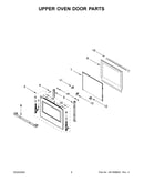 Upper oven door parts