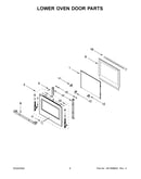 Lower oven door parts