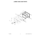 KitchenAid KODE300ESS20 lower oven door parts diagram