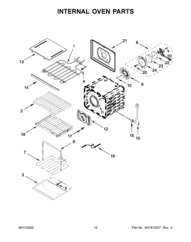 Internal oven parts