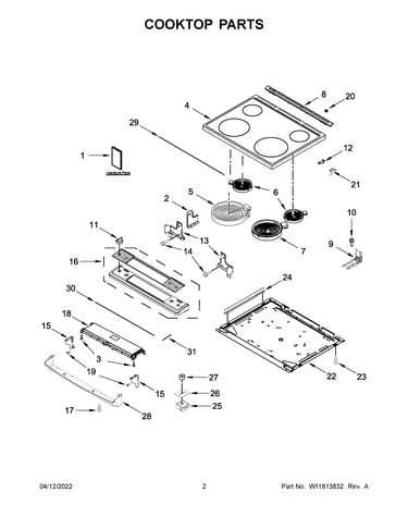 Cooktop parts