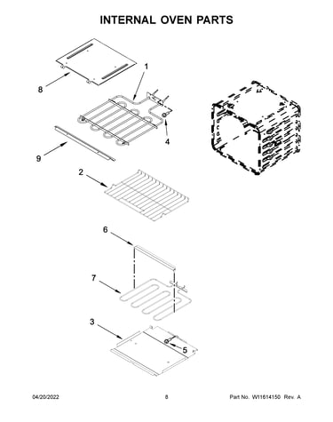 Internal oven parts