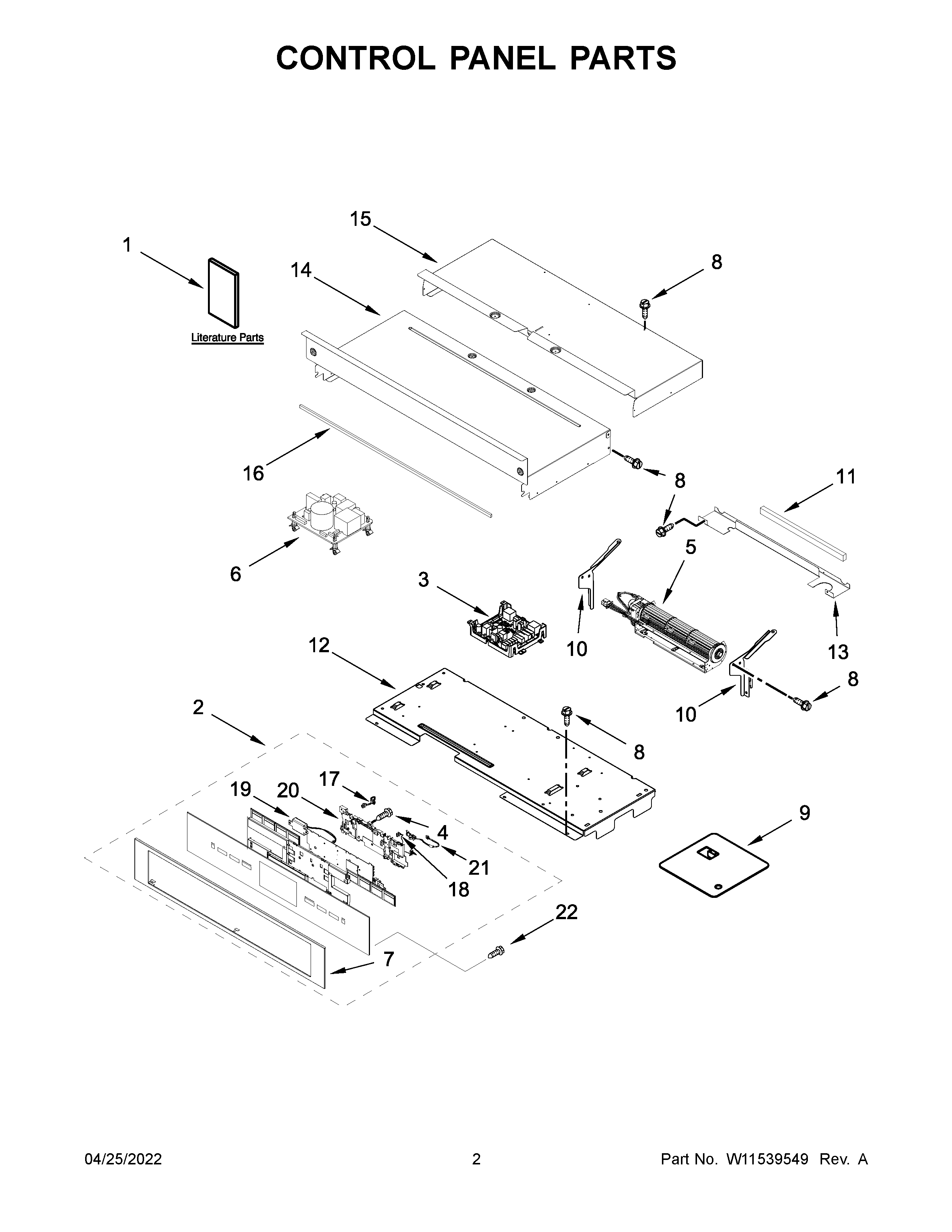 Control panel parts