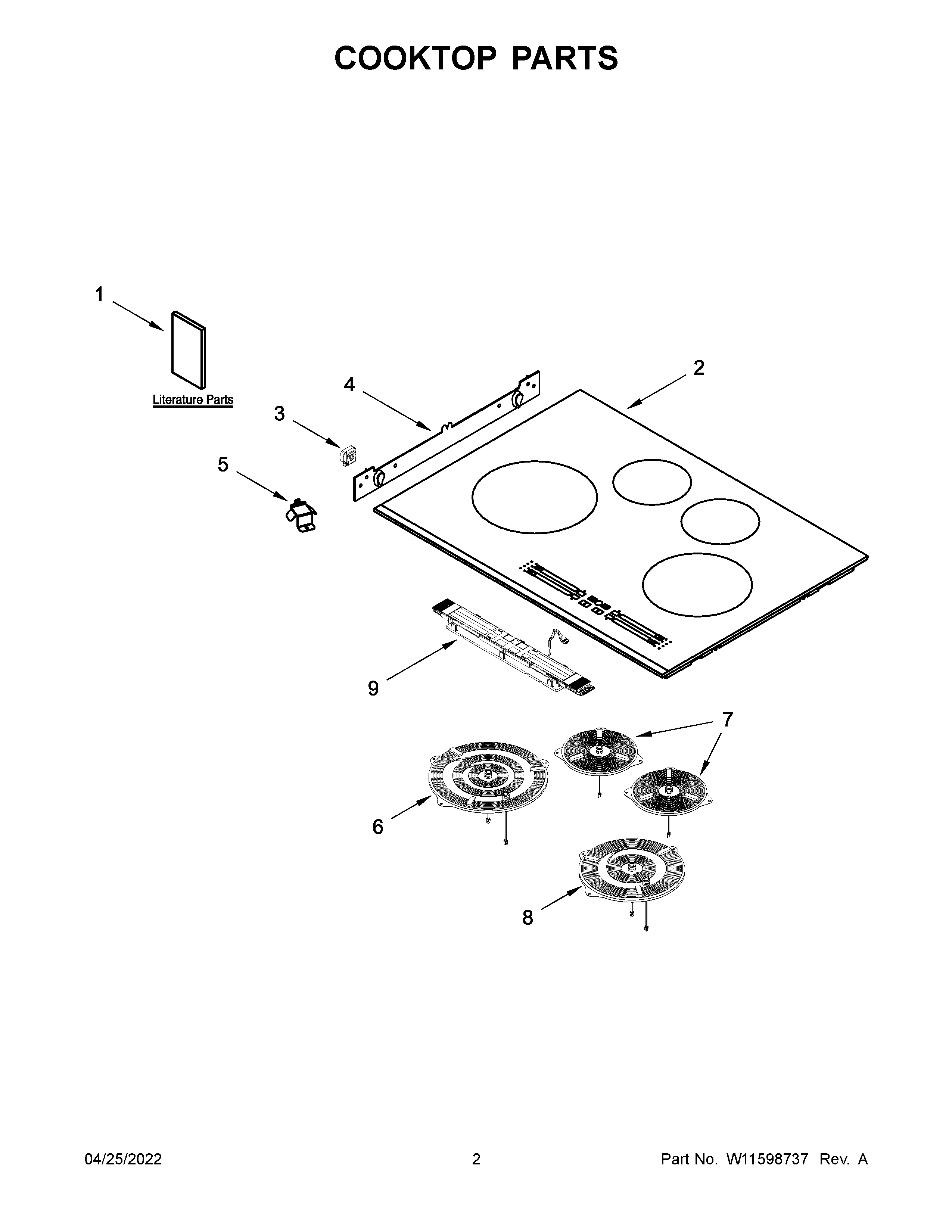 Cooktop parts