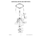 Whirlpool 4GWTW3000FW1 gearcase, motor and pump parts diagram