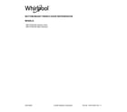 Whirlpool WRF757SDHZ04 cover sheet diagram
