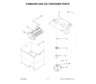 Whirlpool WRF757SDHZ04 icemaker and ice container parts diagram