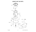 Maytag 3LMVWC415FW1 basket and tub parts diagram