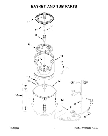 Basket and tub parts