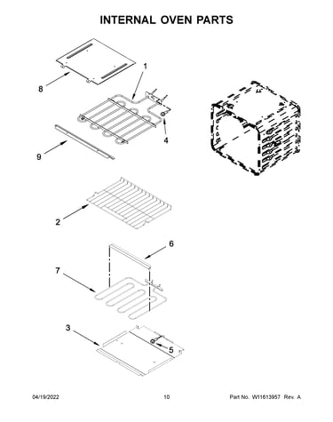 Internal oven parts
