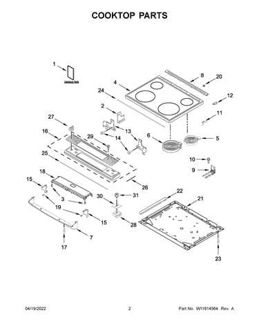 Cooktop parts