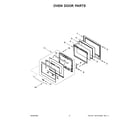 Whirlpool WOC75EC0HV20 oven door parts diagram