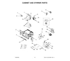 Whirlpool WOC75EC0HV20 cabinet and stirrer parts diagram