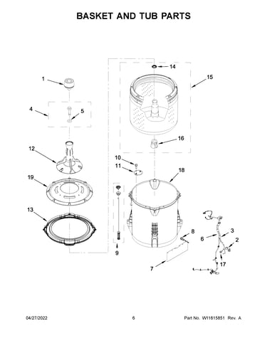 Basket and tub parts